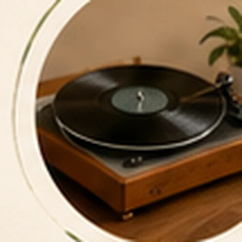 A record player representing music and memories